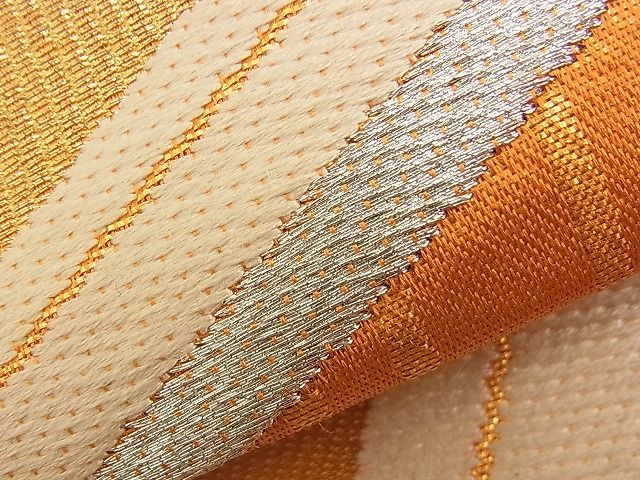 平和屋着物■六通柄袋帯 唐織 色紙重ね 金銀糸 逸品 n-am0848