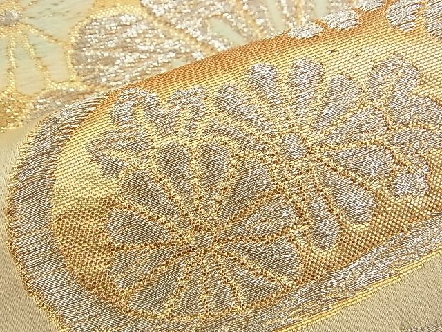 平和屋着物■六通柄袋帯 唐織 菊松文 金銀糸 逸品 n-am0849