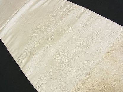 平和屋着物■六通太鼓柄袋帯 ふくれ織 唐箔おり 金銀糸 逸品 n-am0881