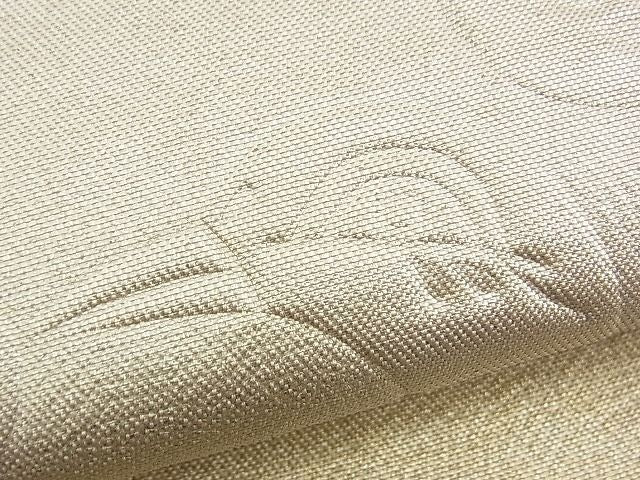 平和屋着物■六通太鼓柄袋帯 ふくれ織 唐箔おり 金銀糸 逸品 n-am0881