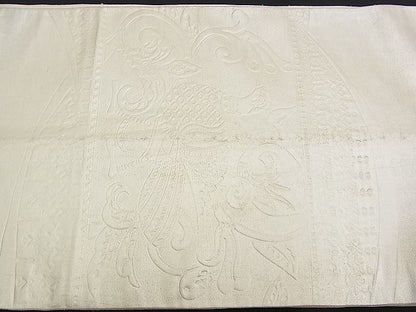 平和屋着物■六通太鼓柄袋帯 ふくれ織 唐箔おり 金銀糸 逸品 n-am0881