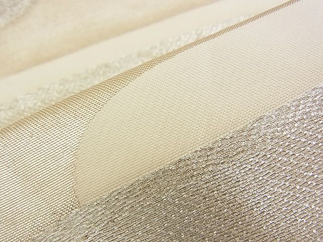 平和屋着物■六通柄袋帯 ヱ霞文 銀糸 逸品 n-am0893