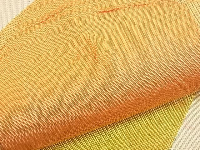平和屋着物■西陣 六通柄袋帯 ふくれ織 地紙蜀江文 金糸 逸品 n-am0898