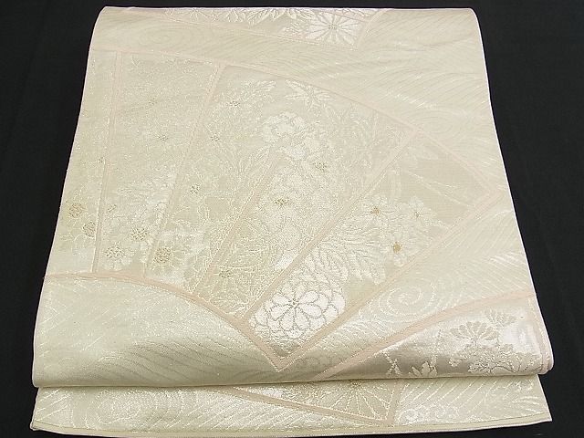 平和屋着物■六通柄袋帯 唐織 地紙花文 金銀糸 逸品 n-am0899