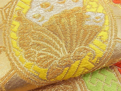 平和屋着物■六通柄袋帯 唐織 鼓吉祥文 金銀糸 逸品 n-am0900