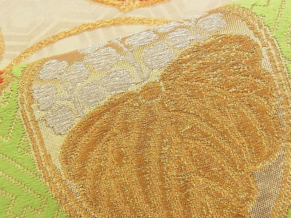 平和屋着物■六通柄袋帯 唐織 鼓吉祥文 金銀糸 逸品 n-am0900