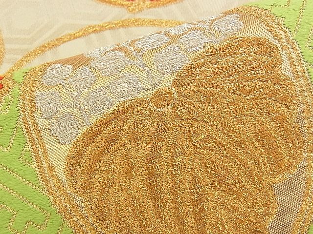平和屋着物■六通柄袋帯 唐織 鼓吉祥文 金銀糸 逸品 n-am0900