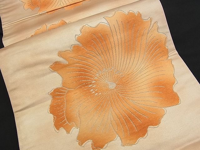 平和屋着物■六通柄袋帯 唐織 舞花文 銀糸 逸品 n-am0919