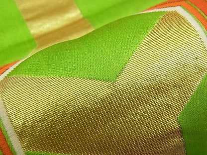 平和屋着物■六通柄袋帯 唐織 毘沙門亀甲 金糸 逸品 n-am0984