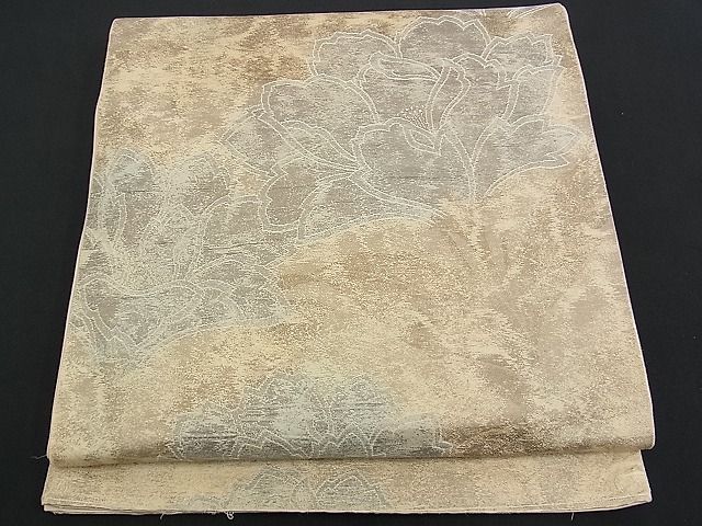 平和屋着物■西陣 六通柄袋帯 舞花文 銀糸 逸品 n-am0987