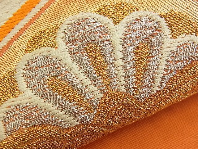 平和屋着物■六通柄袋帯 唐織 毘沙門亀甲花文 金銀糸 逸品 n-am1000
