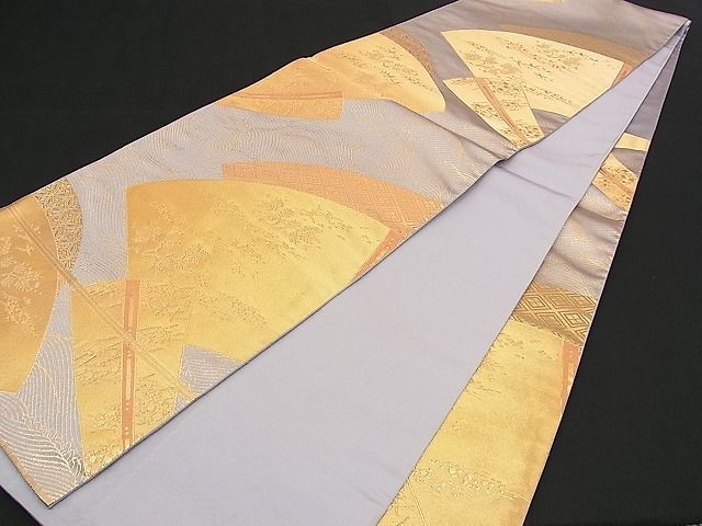 平和屋着物■六通柄袋帯 地紙経巻文 金糸 逸品 n-am1092