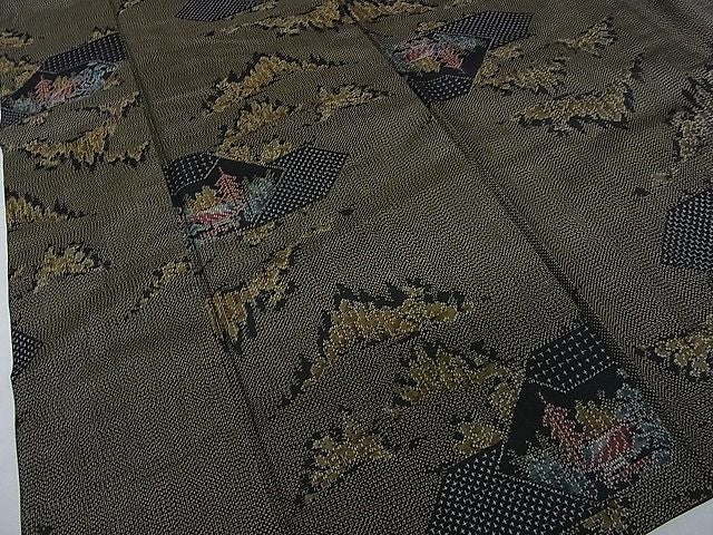 平和屋着物■上質な紬 名所風景文 逸品 an2027
