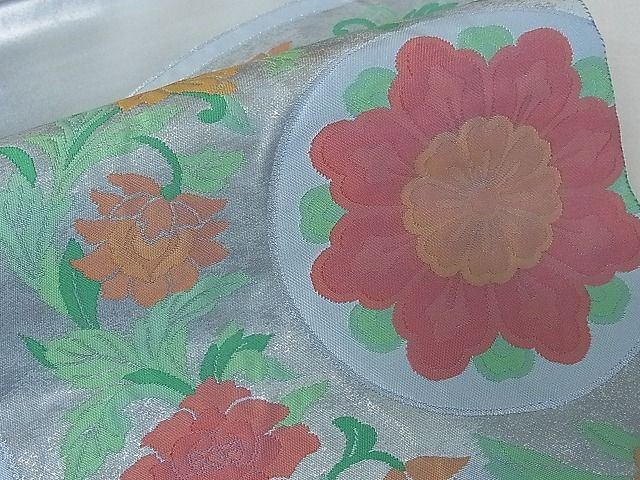 平和屋着物■太鼓柄袋帯 絵皿花唐草文 逸品 an3170