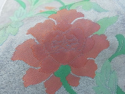 平和屋着物■太鼓柄袋帯 絵皿花唐草文 逸品 an3170