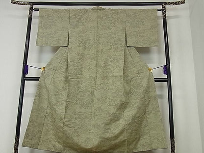 平和屋着物■上質な紬 流水草花文 逸品 ap4401