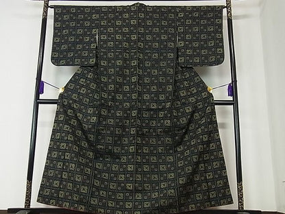 平和屋着物■上質な紬 吉祥文 逸品 ap4638