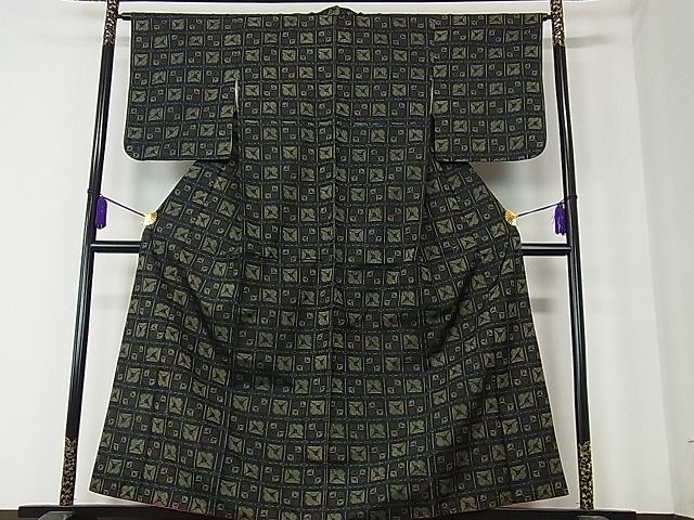 平和屋着物■上質な紬 吉祥文 逸品 ap4638