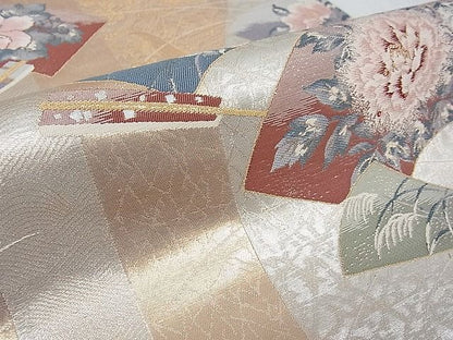 平和屋着物■六通柄袋帯 唐織 ふたみ屏風絵 金銀糸 逸品 ap4851