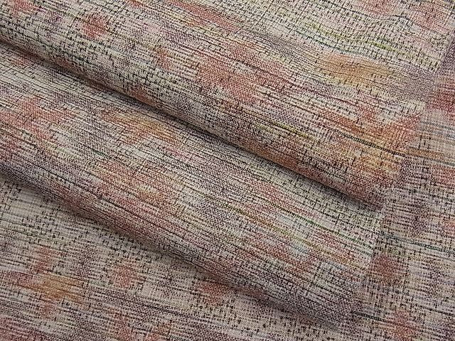 平和屋着物■上質な紬　切嵌吉祥花文　逸品　n-ar1574