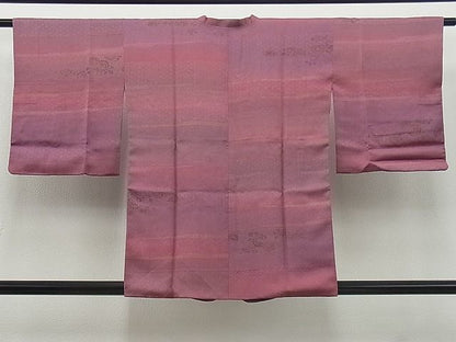 平和屋着物■道行コート　ヱ霞花文　暈し染め　逸品　n-ar1581