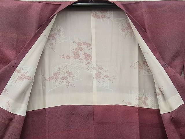 平和屋着物■道行コート　ヱ霞花文　暈し染め　逸品　n-ar1581