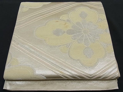 平和屋着物■西陣 六通柄袋帯 唐織 花菱文 銀糸 逸品 n-ar1681