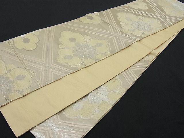 平和屋着物■西陣 六通柄袋帯 唐織 花菱文 銀糸 逸品 n-ar1681