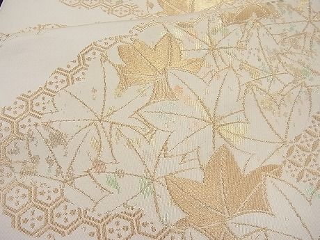 平和屋着物■六通柄袋帯 雲取り吉祥楓尽くし文 金糸 逸品 n-ar2164