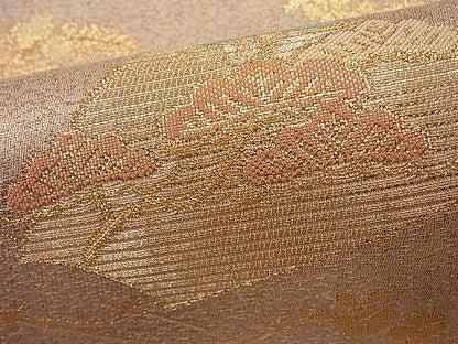 平和屋着物■九百佐賀錦 六通柄袋帯 花選四季寿 金糸 引箔 逸品 n-ar2173
