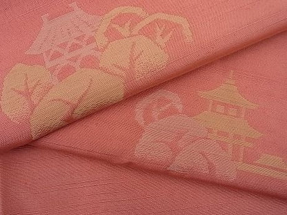 平和屋着物■上質な紬　風景文　逸品　n-ar2286