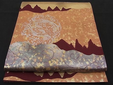 平和屋着物■六通柄袋帯 鳳凰花唐草文 金銀糸 逸品 n-ar2390