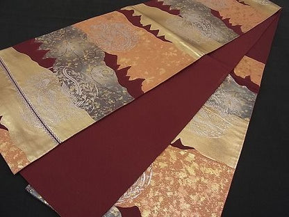平和屋着物■六通柄袋帯 鳳凰花唐草文 金銀糸 逸品 n-ar2390