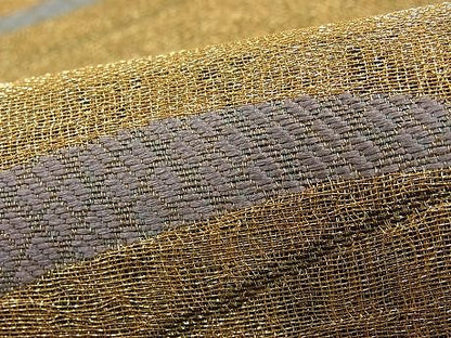 平和屋着物■六通柄袋帯 流線文 金糸 逸品 n-ar2481
