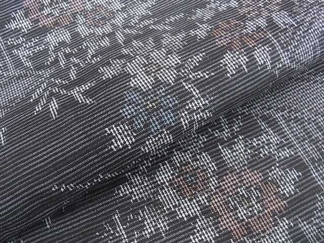 平和屋着物■上質な紬 風景草花文 逸品 ar3445