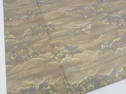 平和屋着物■上質な紬 風景文 逸品 ar3577
