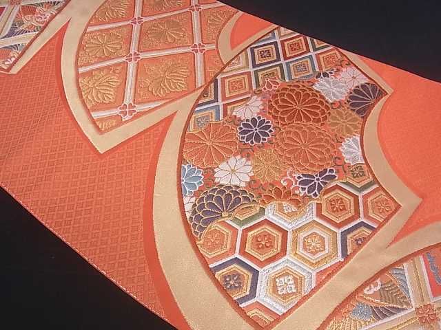 平和屋着物■六通柄袋帯 地紙菊唐草文 金銀糸 逸品 ar3772