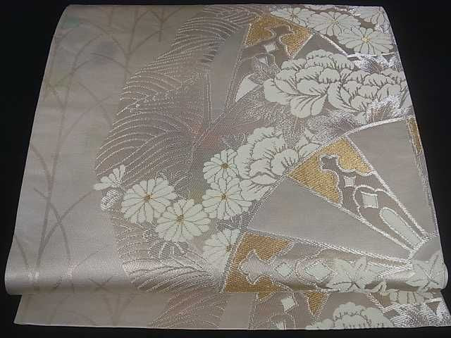 平和屋着物■六通柄袋帯　草花文　北山　金銀糸　逸品　ar3781