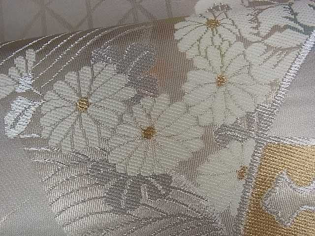 平和屋着物■六通柄袋帯　草花文　北山　金銀糸　逸品　ar3781