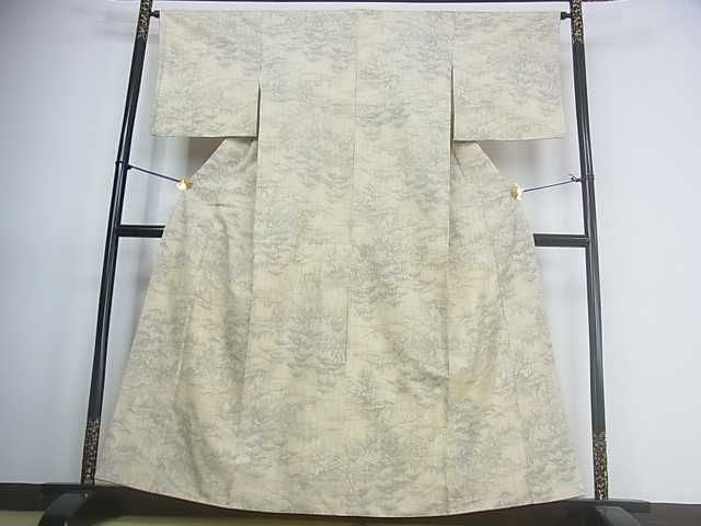 平和屋着物■上質な紬 風景文 逸品 ar3874