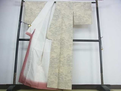 平和屋着物■上質な紬 風景文 逸品 ar3874