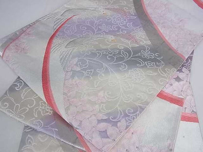 平和屋着物■六通柄袋帯 孔雀花唐草文 金銀糸 逸品 ar4002