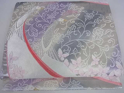平和屋着物■六通柄袋帯 孔雀花唐草文 金銀糸 逸品 ar4002