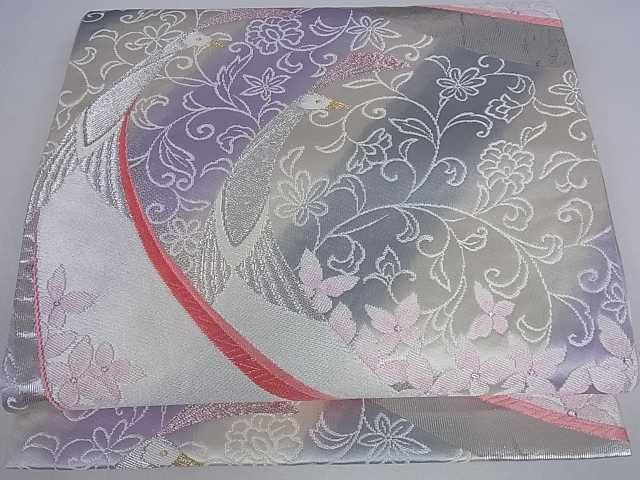 平和屋着物■六通柄袋帯 孔雀花唐草文 金銀糸 逸品 ar4002