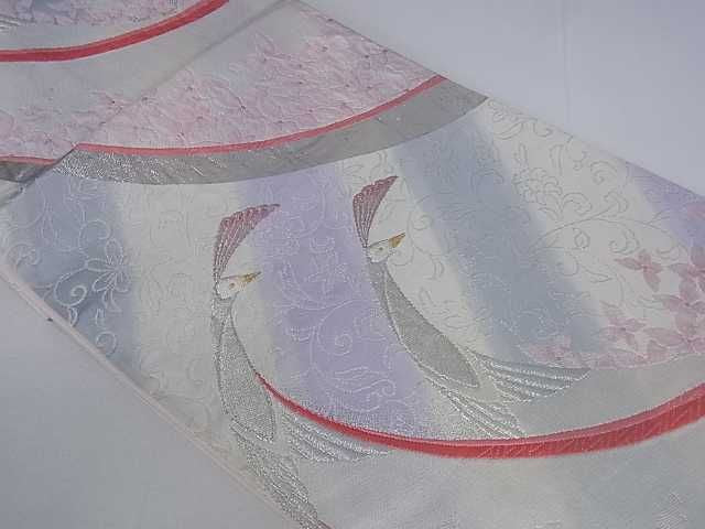 平和屋着物■六通柄袋帯 孔雀花唐草文 金銀糸 逸品 ar4002