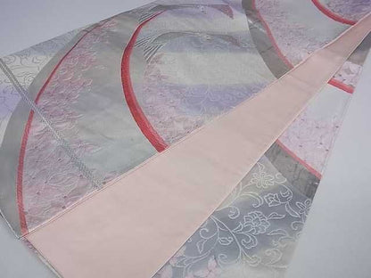 平和屋着物■六通柄袋帯 孔雀花唐草文 金銀糸 逸品 ar4002