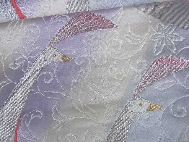 平和屋着物■六通柄袋帯 孔雀花唐草文 金銀糸 逸品 ar4002