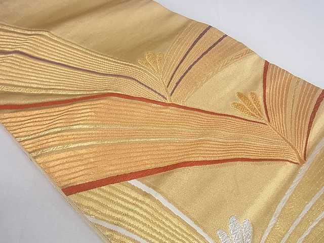 平和屋着物■六通柄袋帯 松葉文 金銀糸 逸品 ar4014