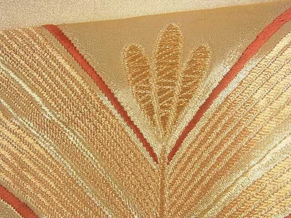平和屋着物■六通柄袋帯 松葉文 金銀糸 逸品 ar4014