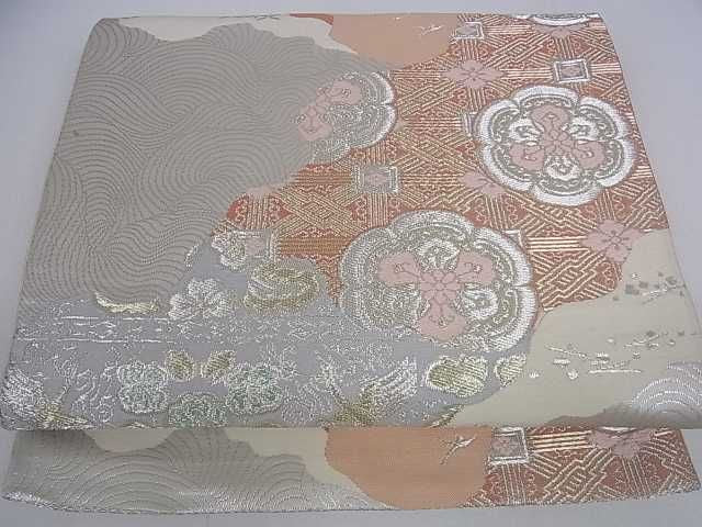 平和屋着物■六通柄袋帯 道長有職文 金銀糸 逸品 ar4033